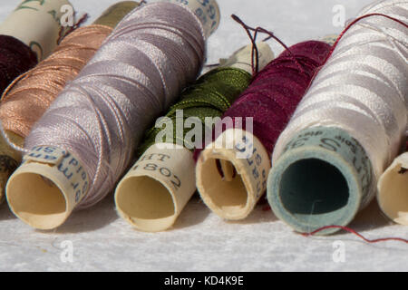 Close up di cotone per cucire Foto Stock