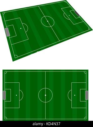 Terreno di calcio Illustrazione Vettoriale