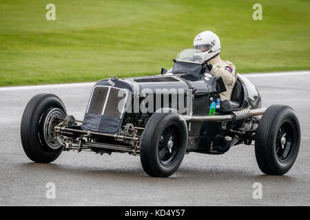 1935 era tipo b a R1b con driver michael gans durante il goodwood trophy gara al 2017 goodwood, sussex, Regno Unito. Foto Stock