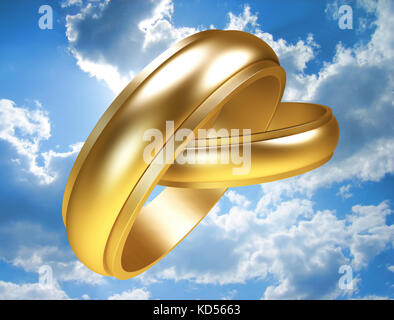 anelli d'oro Foto Stock