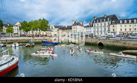 Francia, Bretagna Morbihan, Vannes, canottaggio Porto di Vannes Foto Stock