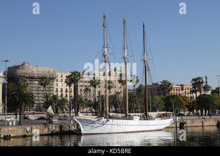 Barca a vela Santa Eulalia in Barcellona Catalunya Spagna Foto Stock