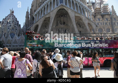 La Sagrada Familia di Barcellona Spagna Catalunya Foto Stock