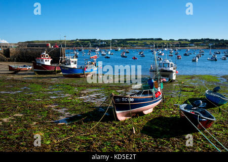 Hugh town,porto,st.Mary's,Isole Scilly,Isole britanniche Foto Stock