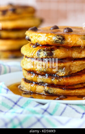 Dolce frittelle di patate con scaglie di cioccolato Foto Stock