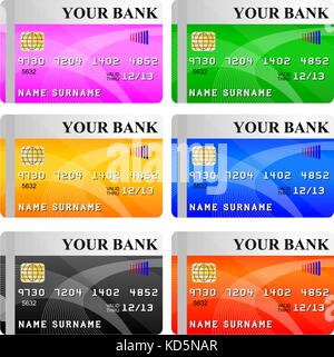 Carta di credito vettore Illustrazione Vettoriale