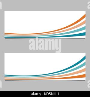 Abstract modello di pagina di intestazione da curve sottili - illustrazione vettoriale con effetto 3D Illustrazione Vettoriale