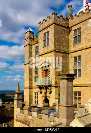 Il castello di Bolsover Derbyshire England Regno Unito costruito nel XVII secolo dalla famiglia Cavendish. Foto Stock