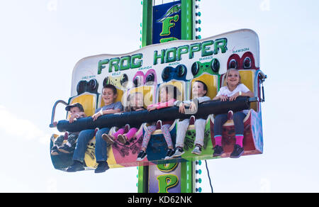 La tramoggia di rana - una corsa kiddee presso la fiera fryeburg, fryeburg, Maine Foto Stock