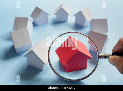 La scelta del settore immobiliare, casa o nuova casa Foto Stock