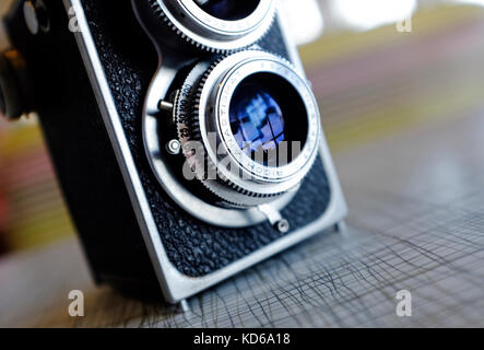 Vintage twin reflex fotocamera medio formato Foto Stock