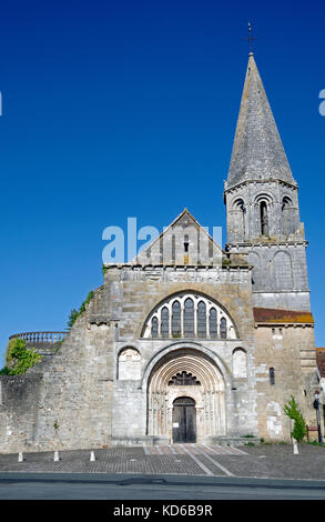 La Chiesa o la Cappella di St Laurent, Montmorillon, Francia Foto Stock