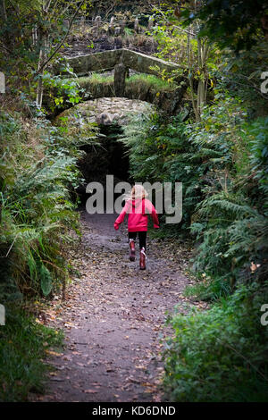 Giovani ragazze a St. Ives Estate in Bingley, Bradford, West Yorkshire. Foto Stock