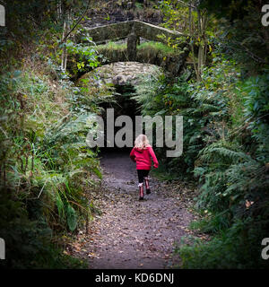 Giovani ragazze a St. Ives Estate in Bingley, Bradford, West Yorkshire. Foto Stock