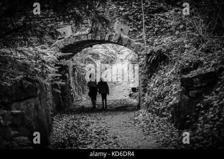 Giovani ragazze a St. Ives Estate in Bingley, Bradford, West Yorkshire. Foto Stock