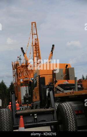 Liebherr Gru, Killarney, vari tipi Foto Stock