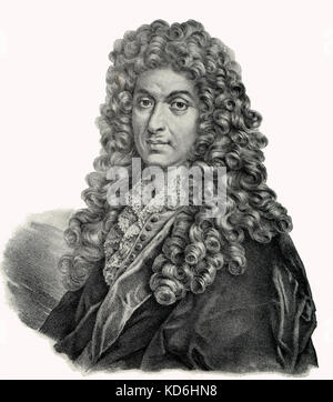 Jean Baptiste de Lully, ritratto. Compositore italo-francese, 1632-1687. Foto Stock