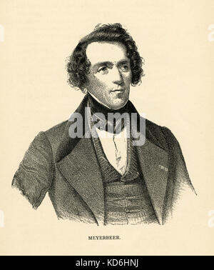 Giacomo Meyerbeer, ritratto. Compositore Tedesco, 1791-1864 Foto Stock