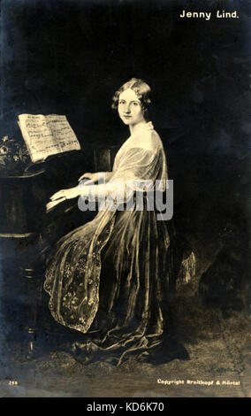 LIND, Jenny al pianoforte Soprano svedese, 1820-1887 Foto Stock