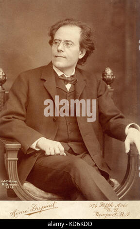 Gustav Mahler ritratto, in New York, 1909 armadio fotografia di Dupont studio. Il compositore austriaco, 7 luglio 1860 - 18 Maggio 1911 Foto Stock