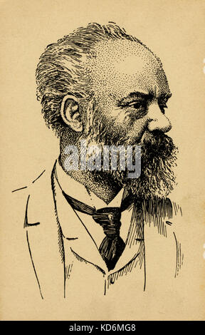 Antonin Dvorak, ritratto, compositore ceco, 8 settembre 1841 - 1 Maggio 1904 Foto Stock