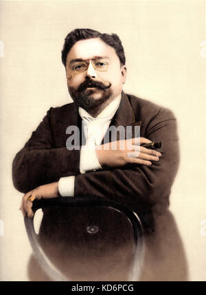 Isaac Albeniz - ritratto del compositore spagnolo. 29 maggio 1860 -18 maggio 1909 Foto Stock