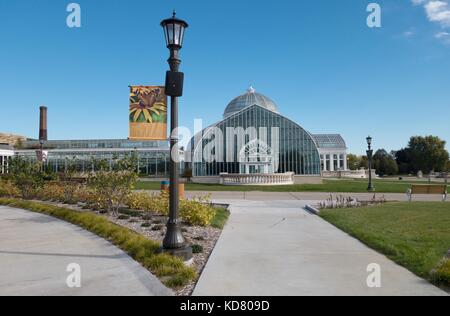 L'esterno di Marjorie McNeely Conservatorio a Como Park Zoo e il Conservatorio di San Paolo, Minnesota, Stati Uniti d'America. Foto Stock