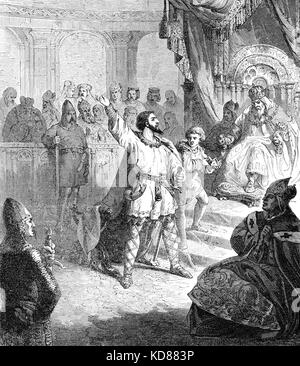 Roberto il Guiscardo, c. 1015 - 1085, Papa Niccolò II Foto Stock