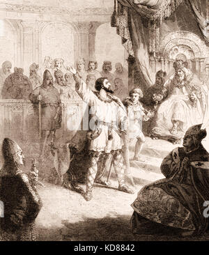 Roberto il Guiscardo, c. 1015 - 1085, Papa Niccolò II Foto Stock