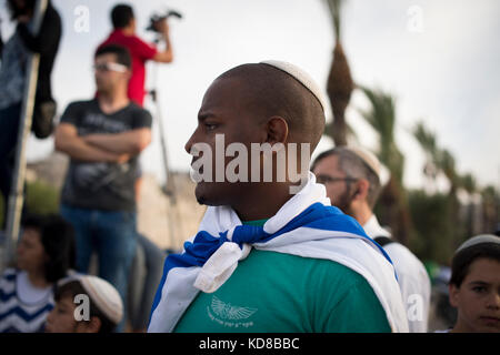 le 28/05/2014, jour de Yom Yerushalayim à Gerusalemme. Il 28 maggio, il giorno Yom Yerushalayim a Gerusalemme. Foto Stock