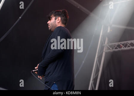 Barcellona - giu 3: Swet Shop Boys (indiano il Pakistan hip hop gruppo, costituito da rapper Heems e Riz MC) eseguire in concerto al suono di Primavera 2017 Foto Stock