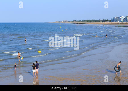 Francia, Calvados (14), Courseulles-sur-Mer, le bord de mer // Francia, Calvados, COURSEULLES sur Mer, il mare Foto Stock