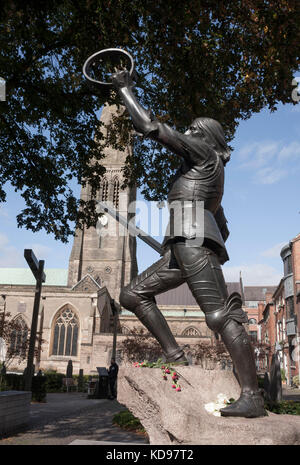 Statua di Richard 111 a Leicester, Inghilterra, Regno Unito Foto Stock