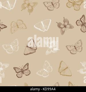 Tatuaggio o boho t-shirt o scrapbooking design. mistico simbolo esoterico di libertà e di viaggio. farfalla o schizzo di insetti. raccolta entomologica. incisi disegnati a mano nel vecchio disegno e stile vintage Illustrazione Vettoriale