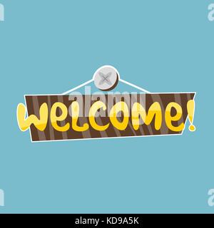 Benvenuti sticker social media messaggio di rete design badge Illustrazione Vettoriale