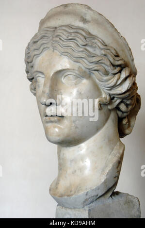 Hera / juno. dea delle donne e del matrimonio. busto. marmo. Ii secolo a.c. collezione Ludovisi. Palazzo Altemps. museo nazionale romano. Roma, Italia. Foto Stock