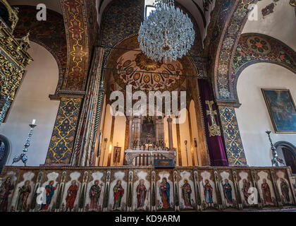 L'Armenia, l'altare della Cattedrale di Etchmiadzin - 'descent di unigenito' - Il tempio principale della Chiesa apostolica armena. Foto Stock