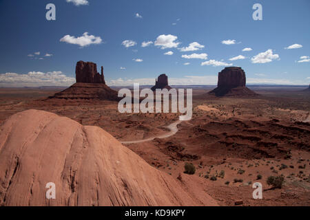 La monument valley, Utah e Arizona border, Stati Uniti d'America. Foto Stock