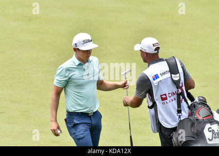 Kuala Lumpur, Malesia. Xii oct, 2017. Cameron Smith di Australia in azione durante il primo round del classico di salita 2017 Torneo di golf su ottobre 12, 2017 a TPC Kuala Lumpur, Malesia. Credito: Chris Jung/ZUMA filo/Alamy Live News Foto Stock