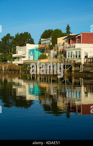 Siuslaw Bay waterfront, Firenze, Oregon Foto Stock