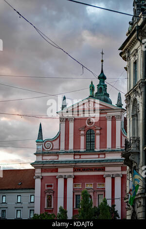 Chiesa francescana in Lubiana Foto Stock