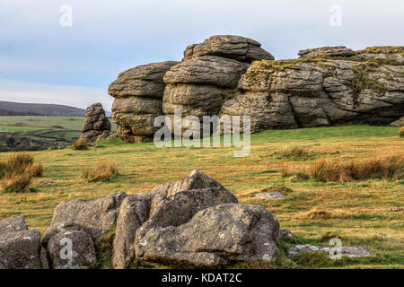 Saddle Tor, Dartmoor, Devon, Inghilterra, Regno Unito Foto Stock