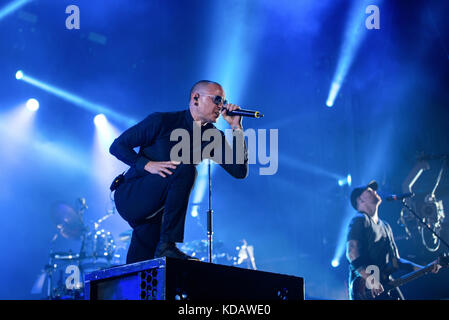 Madrid - Jun 22: Linkin Park (music band) eseguire in concerto presso il download (musica heavy metal festival) il 22 giugno 2017 a Madrid, Spagna. Foto Stock