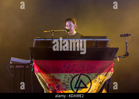 MADRID - Jun 22: Linkin Park (music band) eseguire in concerto presso il Download (musica heavy metal festival) il 22 giugno 2017 a Madrid, Spagna. Foto Stock