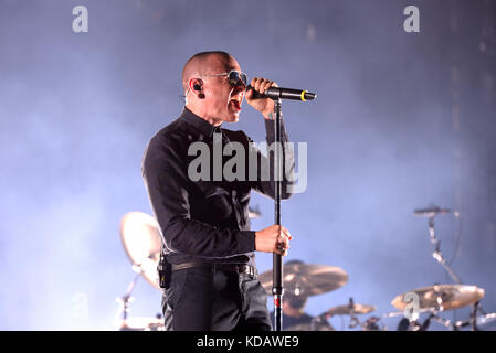 Madrid - Jun 22: Linkin Park (music band) eseguire in concerto presso il download (musica heavy metal festival) il 22 giugno 2017 a Madrid, Spagna. Foto Stock