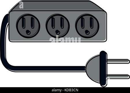 Le aperture multiple di uscita con il tappo immagine dell'icona Illustrazione Vettoriale