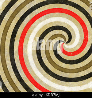 Murale da circo retrò a spirale in molti colori Foto Stock