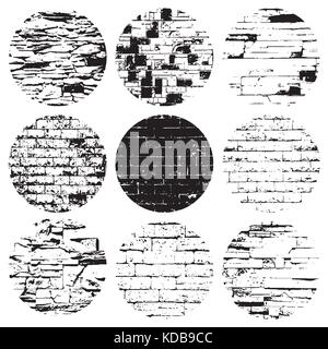 Circolare texture grunge impostato Illustrazione Vettoriale