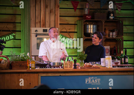 Michel roux JR Cooking demo BBC Good food show 2017 torre di londra Foto Stock
