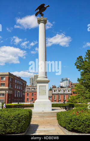 Beacon Hill monumento, Ashburton Park, Bowdoin Street, Boston, Massachusetts, STATI UNITI D'AMERICA Foto Stock